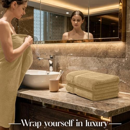 RIVERSIDE Luxury 6 Piece Towel Set, 2 Bath Towels, 2 Hand Towel, 2