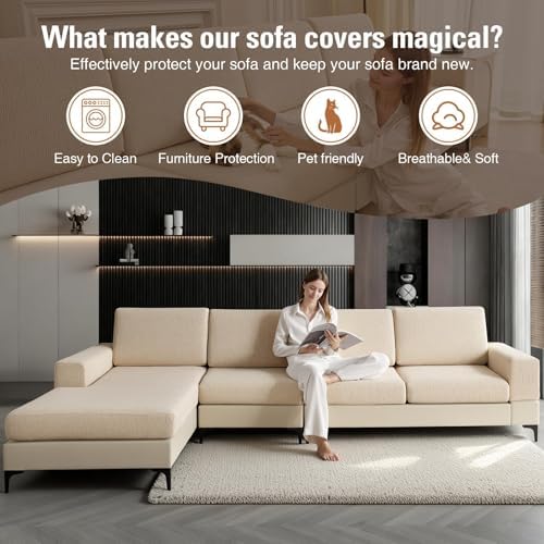 Couch Cushion Covers Sectional Couch Covers Stretch Washable Soft Seat