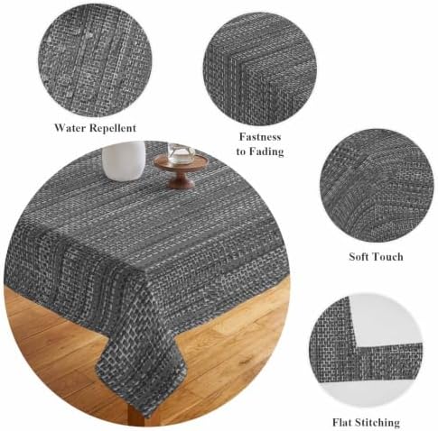 Savannan Rectangle Tablecloths, Modern Minimalist Light Gray