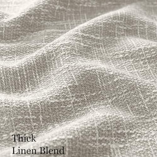 Extra Long Burlap Linen Farmhouse Curtains 120 inch Length 2 Panels