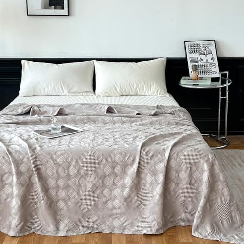 100% Cotton Waffle Knit Blanket,Lightweight,Breathable and Soft
