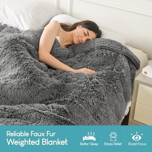 Cottonblue Sherpa Weighted Blanket for Adults 10lbs Twin 48"x72" Soft