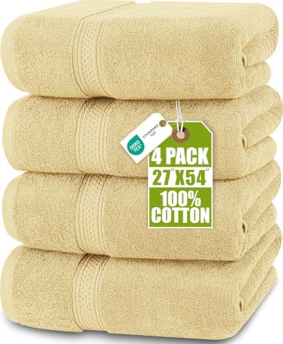 Utopia Towels 4 Pack Premium Bath Towels, 27x54 in, 600 GSM Cotton