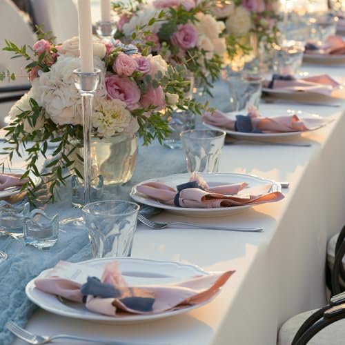 Fixwal 2 Pack 60 x 102 Inch Tablecloths Rectangle Ivory Table Cover