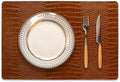 Set of 6 Faux Leather Placemats, PU Table Mats, Waterproof, Stain