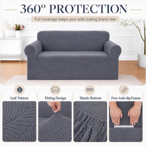 Sofa Slipcover - Stretch Couch Covers for Sofa Jacquard Washable Sofa