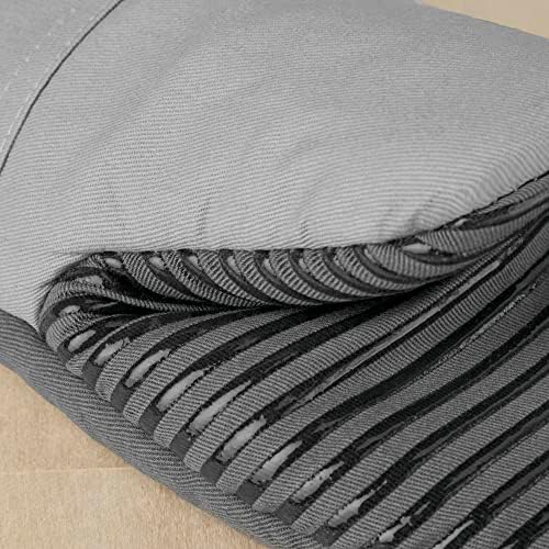 KitchenAid Beacon Two-Tone Non-Slip Oven Mitt Set, Cool Grey/Frost