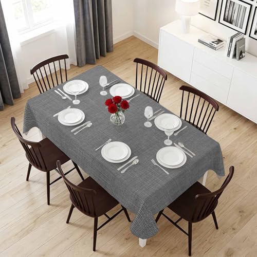 Classic Solid Gray Rectangle Tablecloth 60x120 Inches,Vintage