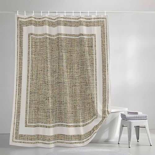 T&H XHome Classic Beige Shower Curtain 72 * 84IN, Water-Repellent
