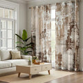 Abstract Curtains Blackout, Modern Distressed Curtains, Contemporary