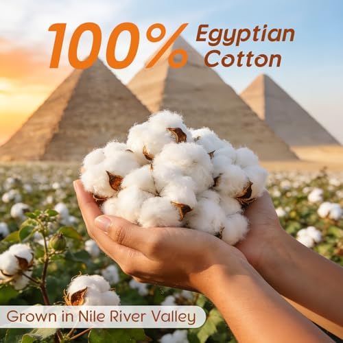 100% Egyptian Cotton Sheet Set 4 Pcs, 1200 TC, 16” Deep Pocket Sheet