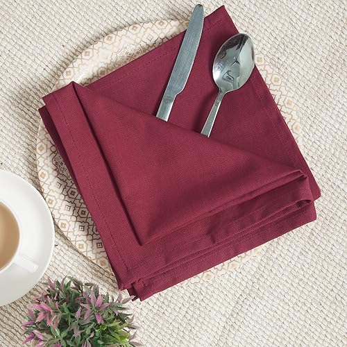 ACCENTHOME Accent Home 100% Cotton Napkins, Delicate Cloth Napkins for