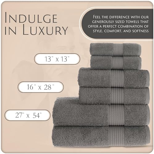 MAURA Basics Bath Towel Sets for Bathroom with Hanging Hook Loops. 2