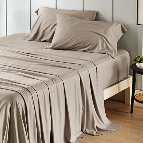 Bedsure PureWoven 100% Rayon Derived from Bamboo, Queen Sheets