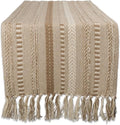 DII Farmhouse Braided Stripe Table Runner Collection, 15x72