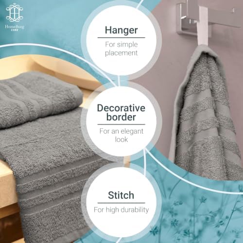 CORE 8-Piece Cotton Towel Set for Bathroom | Value Pack, Soft