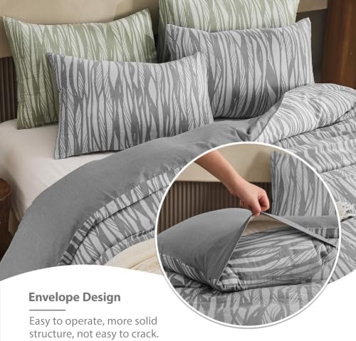 Simple&Opulence 100% Cotton Duvet Cover Queen Size, 3 Pcs Branch Print