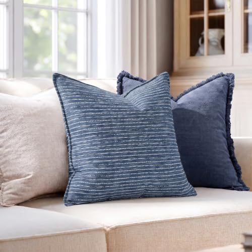 NUYECY Soft Chenille Decorative Throw Pillow Covers 18x18 Set of