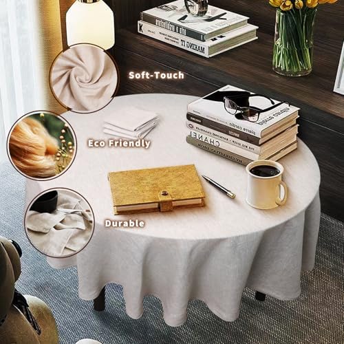 Round Linen Tablecloths 100% Pure French Linen Tablecloth 70''