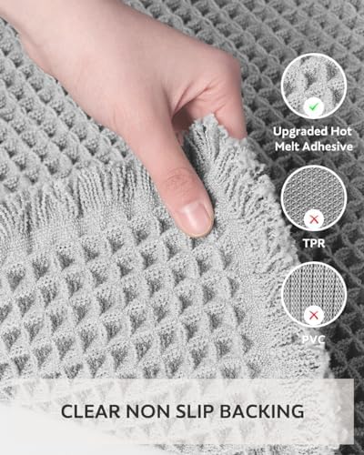 tchdio Waffle Bath Mat-Runner Rug, Super Absorbent Non Slip Bath Mats