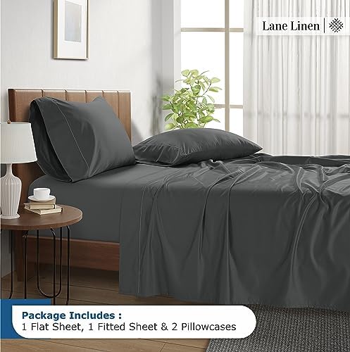 LANE LINEN 100% Egyptian Cotton King Size Sheets Set - 4 Pieces
