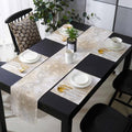 Beige Table Runner and Placemats for Dining Table,Burlap Coffee Table