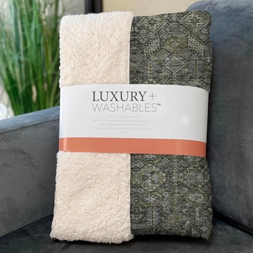 Addison Rugs ASB574 Taupe 50" x 70" Oversized Sherpa Throw Blanket