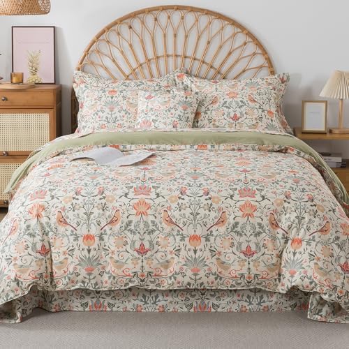 FADFAY King/California King 3 Piece 100% Cotton Duvet Cover Set in