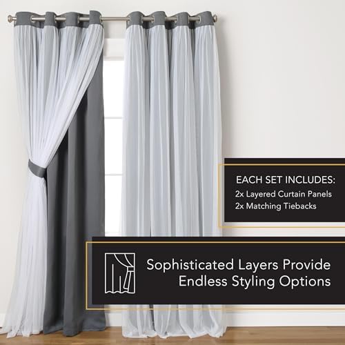 TOWN & COUNTRY LUXE Talia Double Layer Indoor Curtains, Sheer and Room