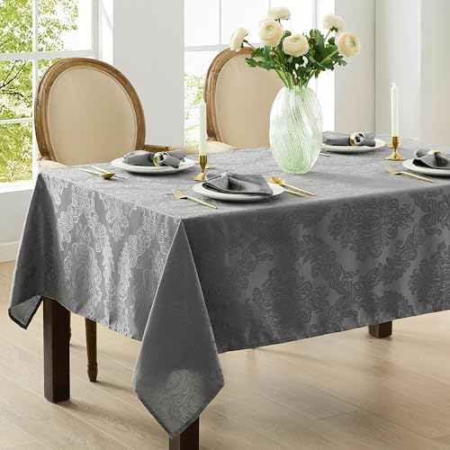 Newbridge Holiday Barcelona Damask 52 x 52 Inch Square Tablecloth