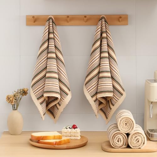 SALAS Premium Kitchen Dish Towels for Drying Dishes, Large Cotton