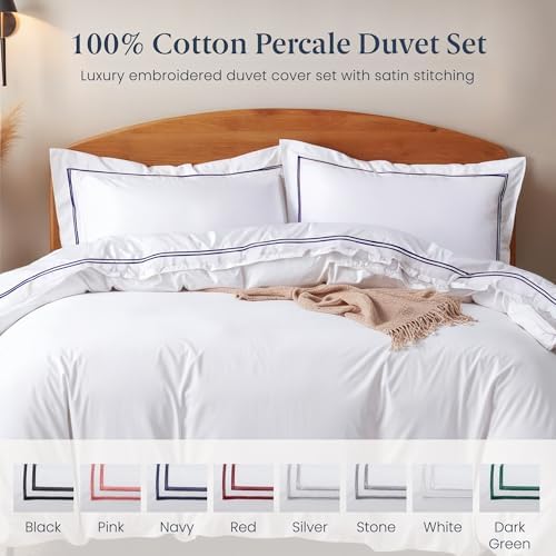 Ella Jayne Duvet Cover Queen Size (3 Pieces), 100% Cotton Percale