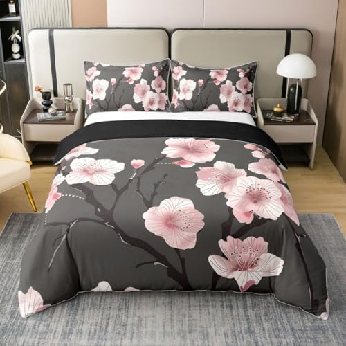 Erosebridal Flowers Leaves 100% Cotton Comforter Cover Queen Boho
