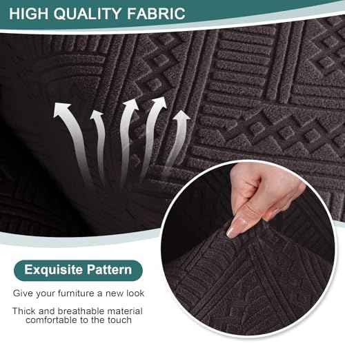 Ruaozz Recliner Couch Cover, Chocolate