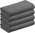 Gray Waffle Kitchen Dish Towels, 100% Cotton, Quick Dry, Super