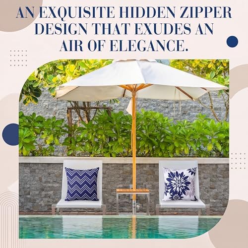 Moukeren Set of 8 Outdoor Throw Pillow Covers Waterproof 18x18 Inch