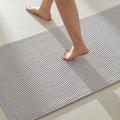 Super Absorbent Light Grey Bathroom Rugs Non Slip Washable - 24"x60"