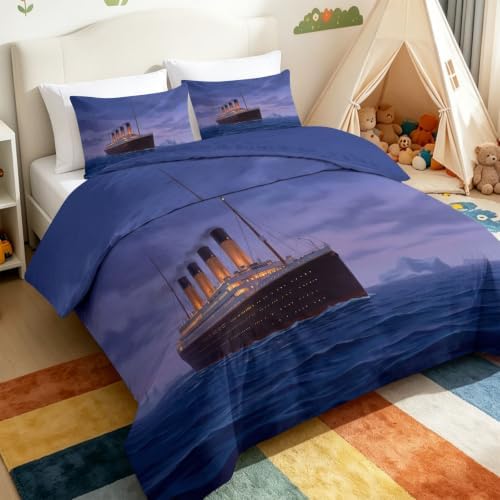 Vintage Titanic Reversible Duvet Cover Set California King