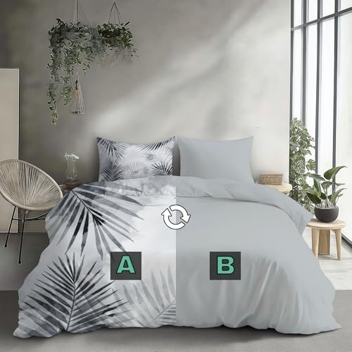 King Size Bedding Set Palm Leaf Texture Adults Soft Microfiber Fluffy