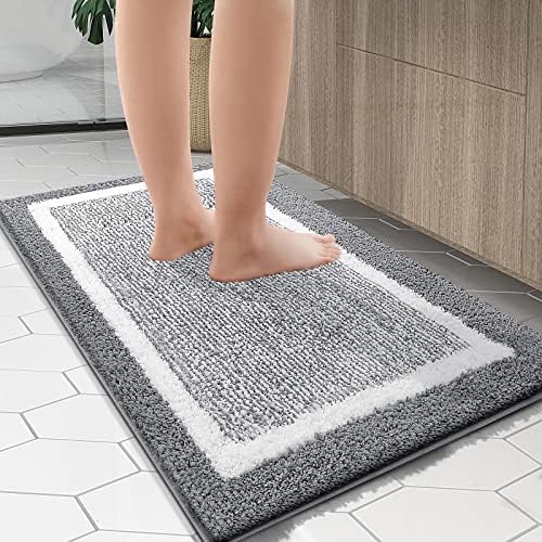 OLANLY Bathroom Runner Rugs 59x24, Extra Long Bath Mats for Bathroom