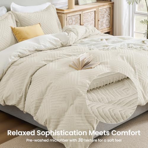 JOLLYVOGUE Duvet Cover Queen, 3-Piece, Ultra Soft Pre-Washed