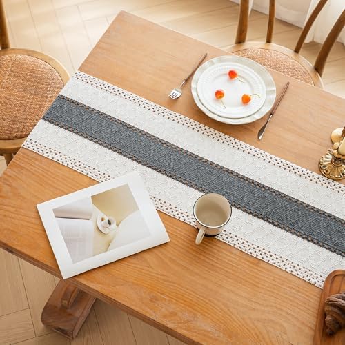 Boho Table Runner for Thanksgiving Fall Christmas Home Decor with