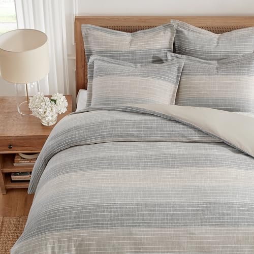 Levtex Home Sand Stripes Natural King Duvet Cover Set (106x94in) with
