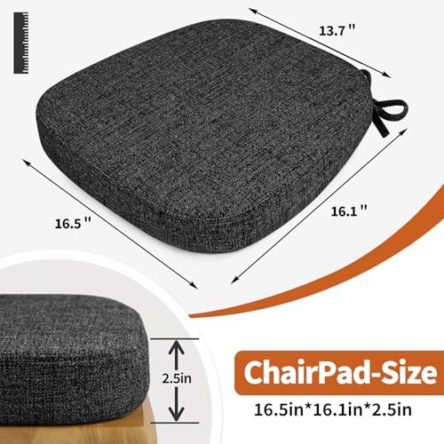 SINOSSO Thickened 2.5" Dining Chair Cushion, Soft Blended High Density
