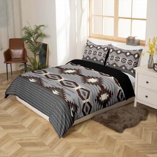 jejeloiu Boho Bedding Set Queen Size Southwestern Geometric