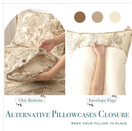 Zusbest Beige King Size Sheets 400TC 100% Brushed Cotton Flannel-Like