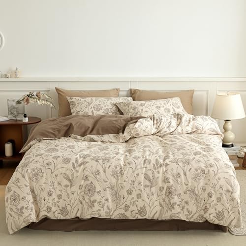 BISELINA 100% Cotton Cozy Winter Brushed Cotton Floral Bedding