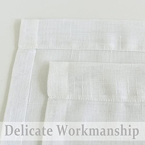 Randall Off White Sheer Privacy Modern Style Veil Sheer Drapes,2