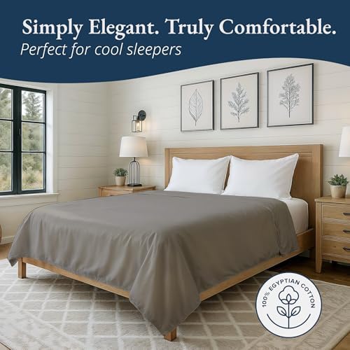 Lane Linen 100% Egyptian Cotton Full Size Flat Sheet Only (85"x100")