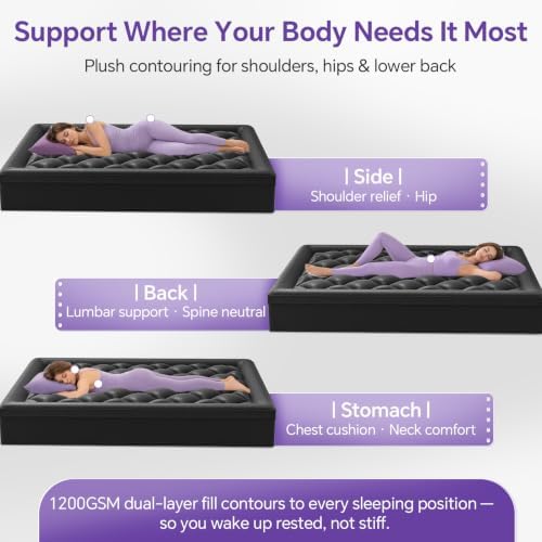 ChiXpace Queen Mattress Topper, Viscose Derived from Bamboo, Pillow